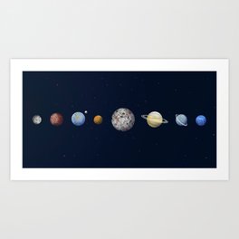 Marbled Space - Solar System Art Print