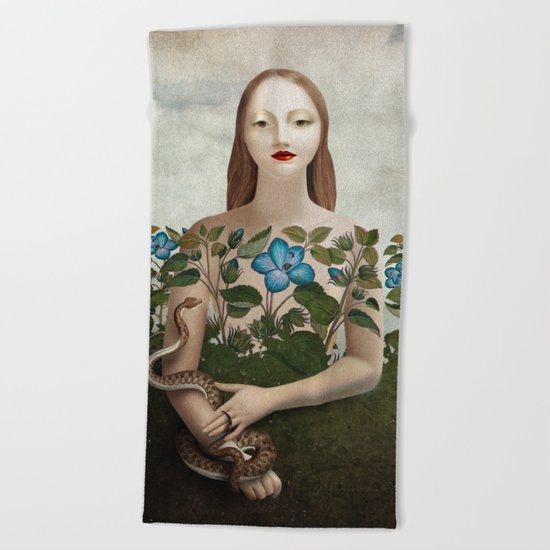 Eva and the Garden Beach Towel