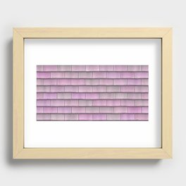 Vintage soft violet pink roof tiles Recessed Framed Print