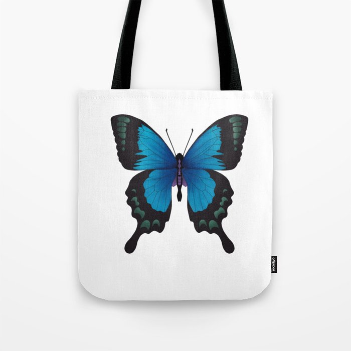 Blue Monarch Butterfly Tote Bag