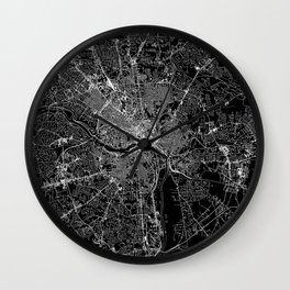 Richmond Black Map Wall Clock