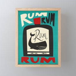 The Ocean Rum Whale  Framed Mini Art Print