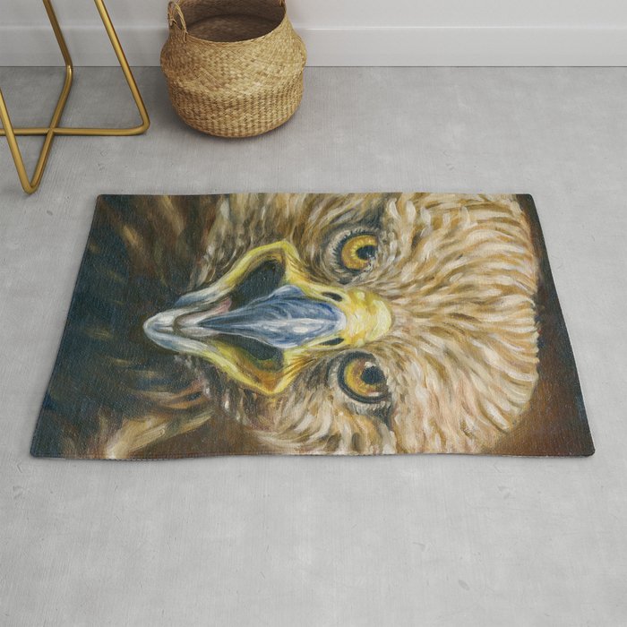 Golden Eagle Fine Art Oil Painting Wildlife Artwork Rug