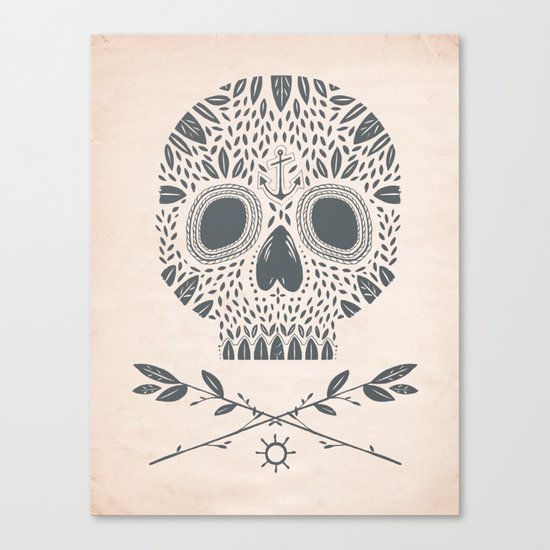 LEAF SKULL Canvas Print