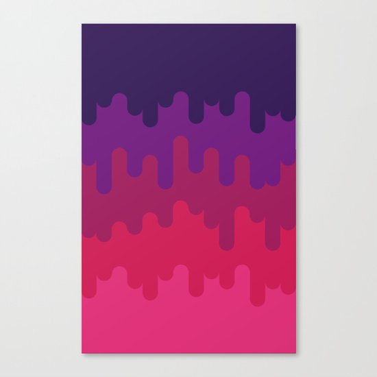 Drips and Drops - Pink Canvas Print