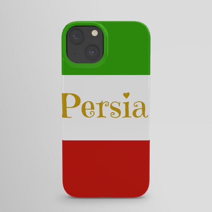 Persia in gold green and red stripes iPhone Case