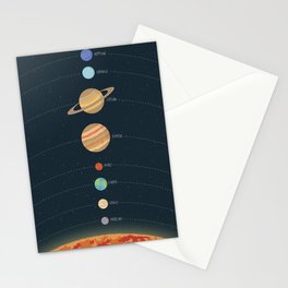 Solar system illustration Stationery Card