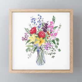 Explosion or flowers Framed Mini Art Print