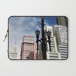 Brazil Photography - Tall Lamppost In Down Town Sao Paulo Laptop Sleeve
