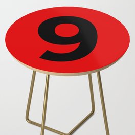 Number 9 (Black & Red) Side Table