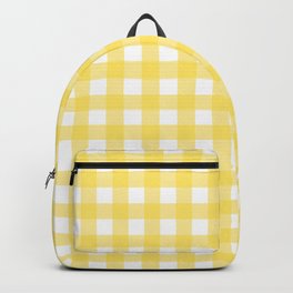 Yellow gingham pattern Backpack
