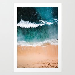 Top Down Sea in the Philippines Art Print