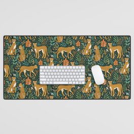 Spring Cheetah Pattern II - Lush Green Desk Mat