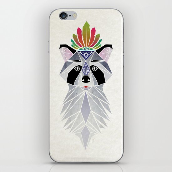 raccoon spirit iPhone & iPod Skin