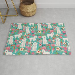 Cockapoo floral dog breed dog pattern pet friendly cocker spaniel poodle Area & Throw Rug