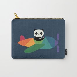 Happy Time Carry-All Pouch | Fantasy, Boy, Landscape, Animal, Drawing, Rainbow, Girl, Vector, Panda, Travel 