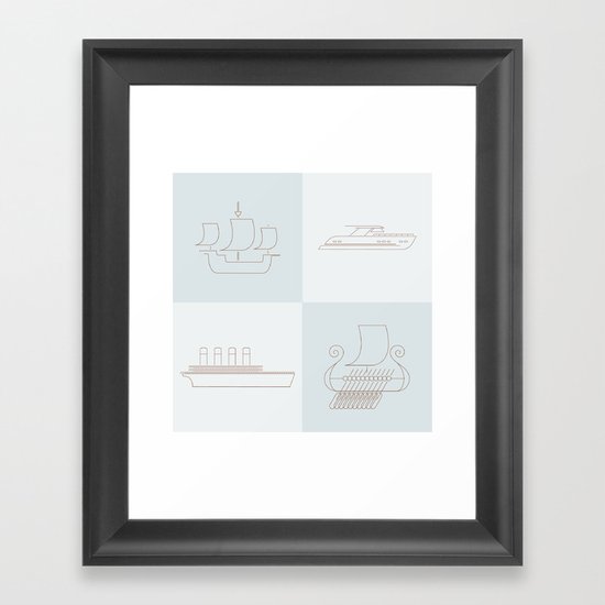 Then and Now Framed Art Print