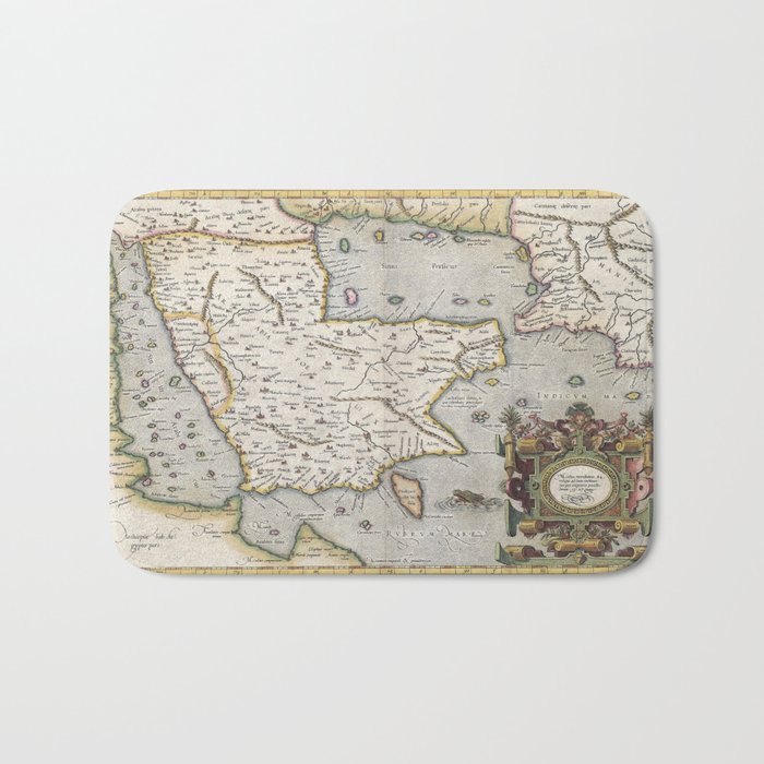 Middle East-Mercator-1584 Vintage pictorial map Bath Mat