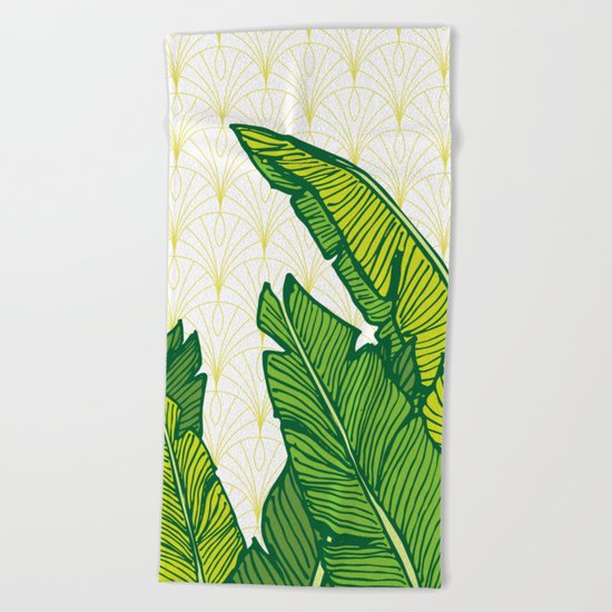Tropical Leaves #society6 #decor #buyart Beach Towel