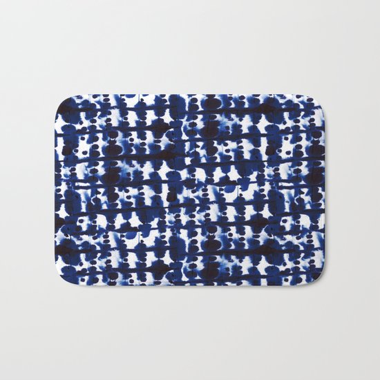 Parallel Indigo Bath Mat