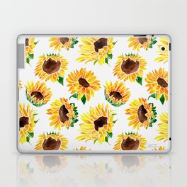 Watercolor Sunflowers Laptop Skin