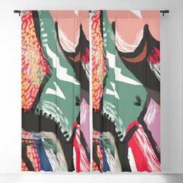 Summer body in colorful abstract Blackout Curtain