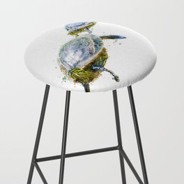 Watercolor turtle family Bar Stool
