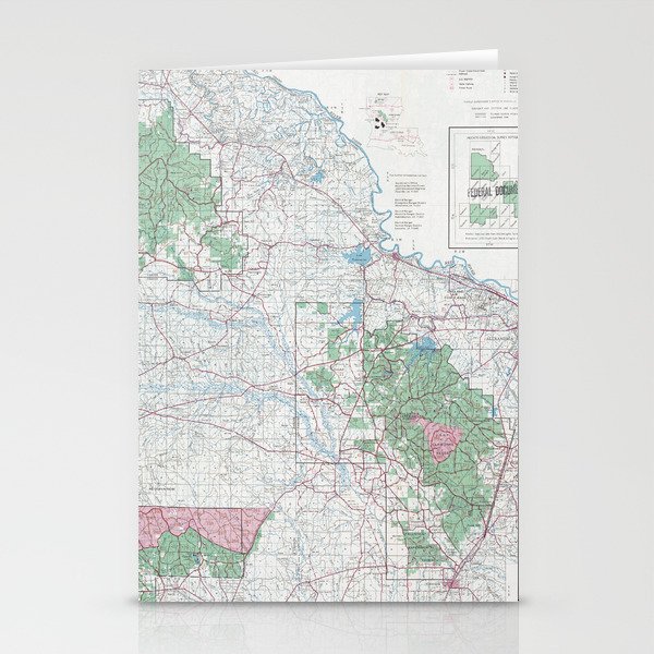 Kisatchie National Forest Map (1978) Louisiana Woodland Reserve Atlas