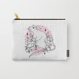 Vegan For The Animals Carry-All Pouch | Rat, Tattoo, Animal, Drawing, Mouse, Vegan, Flowers, Curated, Stars, Floral 