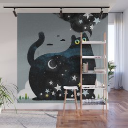 Night Cat Wall Mural
