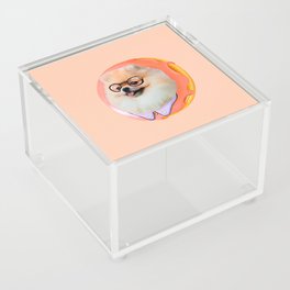 Pomeranian Donut Lover Acrylic Box