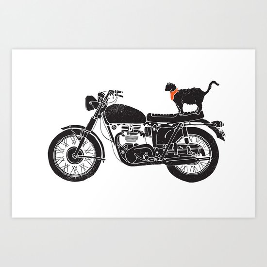 Purrfect Roadtrip.. Art Print