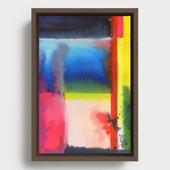 abstract lights Framed Canvas