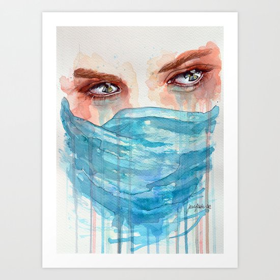 Forgotten, watercolor painting Art Print
