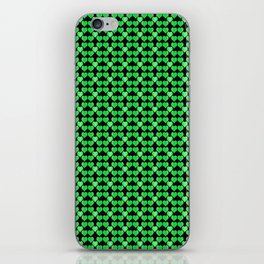 Green Glitter Modern Heart Collection iPhone Skin
