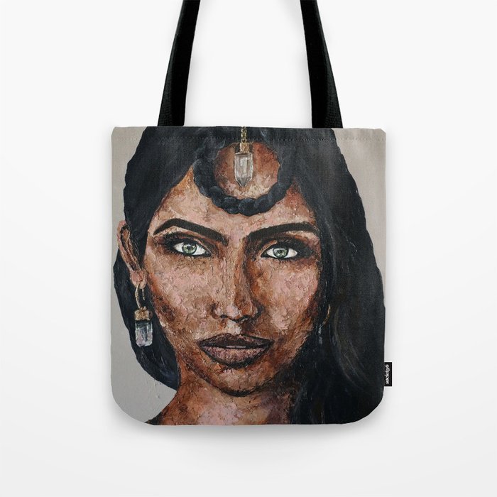 Raudha Athif Ethnic Portrait Tote Bag by Domna Banakou