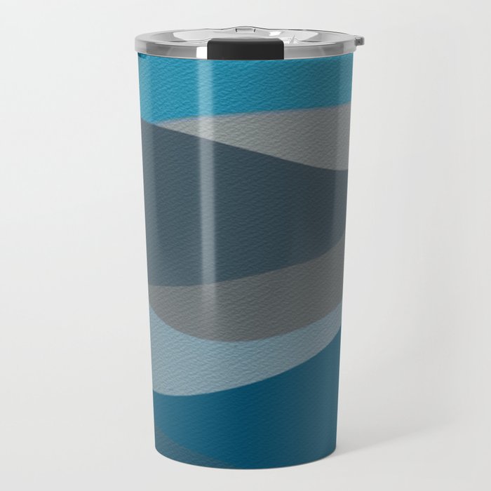 Blue Hills - teal gray, seafoam, turquoise, taupe, blue Travel Mug