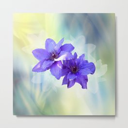 Clematis Metal Print | Colours, Creative, Digital, Gift, Graphicdesign, Summerflowers, Clematis, Giftidea, Nature, Summercolours 