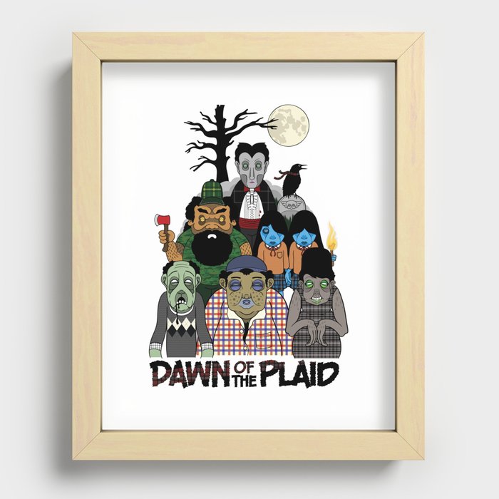 Dawn of the Plaid Recessed Framed Print