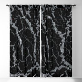 Cracked Space Lava - Glitter Silver Blackout Curtain