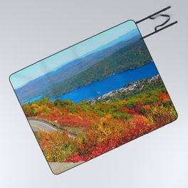 Adirondack Autumn from Prospect Mountain in Lake George New York Picnic Blanket