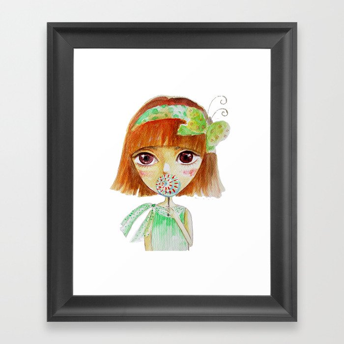 Green Girl  Framed Art Print