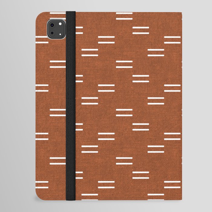 double dash - burnt orange iPad Folio Case