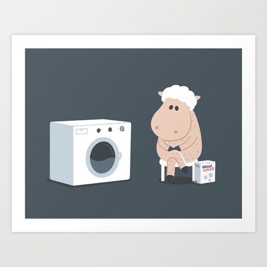 Wool wash Art Print