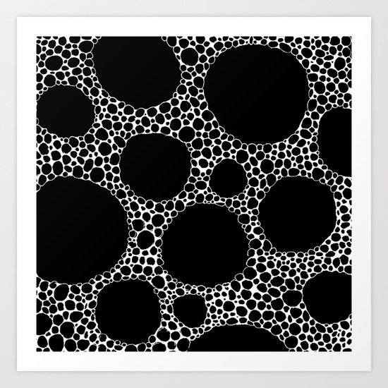 Black Pebbles Art Print