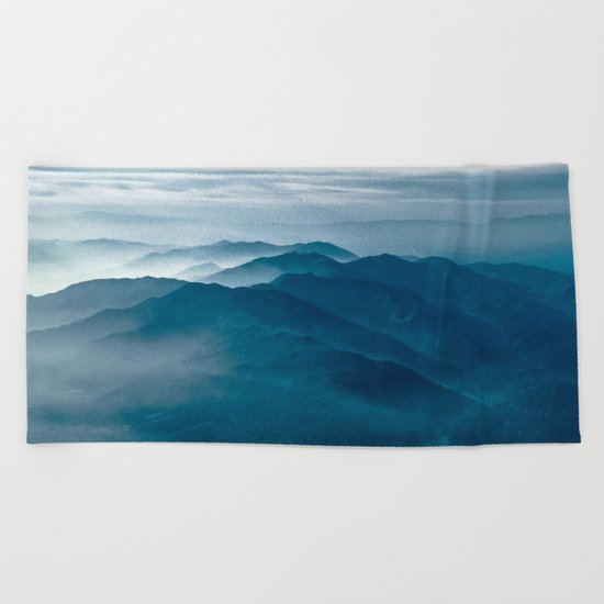 Indigo Mountains Beach Towel