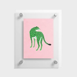 The Stare 2: Tropical Green Cheetah Edition Floating Acrylic Print