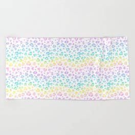 Rainbow Leopard Pattern Beach Towel