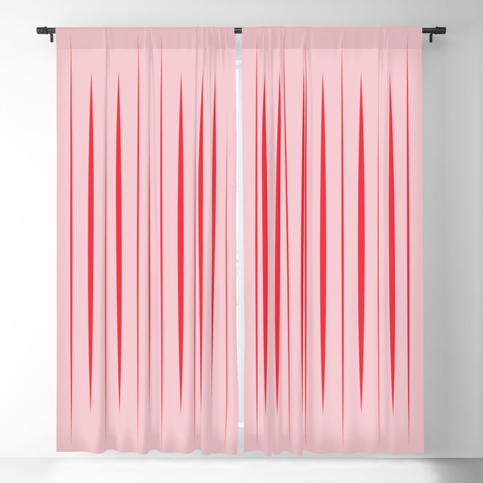 Linear Red Pink Blackout Curtain By Caitlinworkman Society6