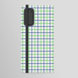 Grid Plaid Pattern 726 Blue and Green Android Wallet Case